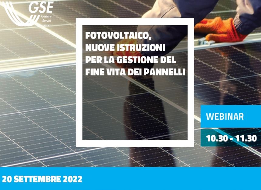 Webinar GSE Fotovoltaico 
